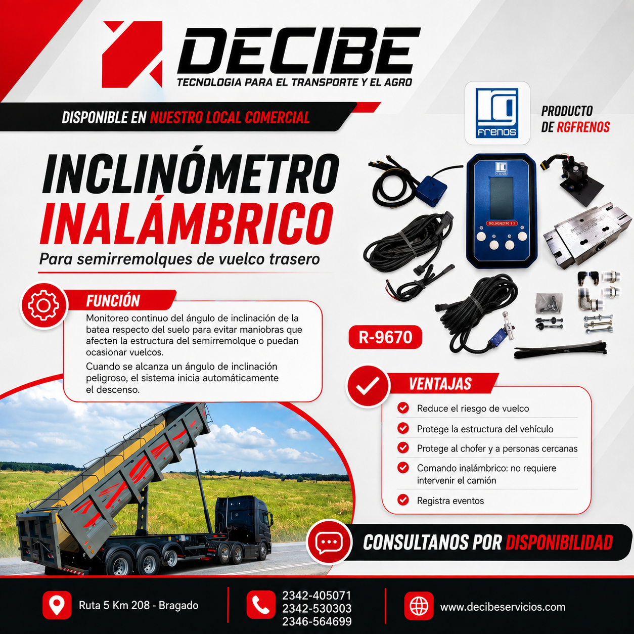 Inclinómetro Inalámbrico RG Frenos R-9670
