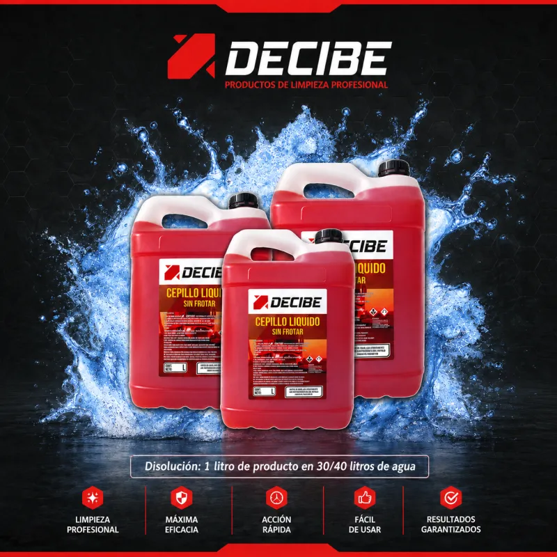 CEPILLO LIQUIDO SIN FROTAR (1 LT EN 30 DE AGUA) DECIBE X 20 LT